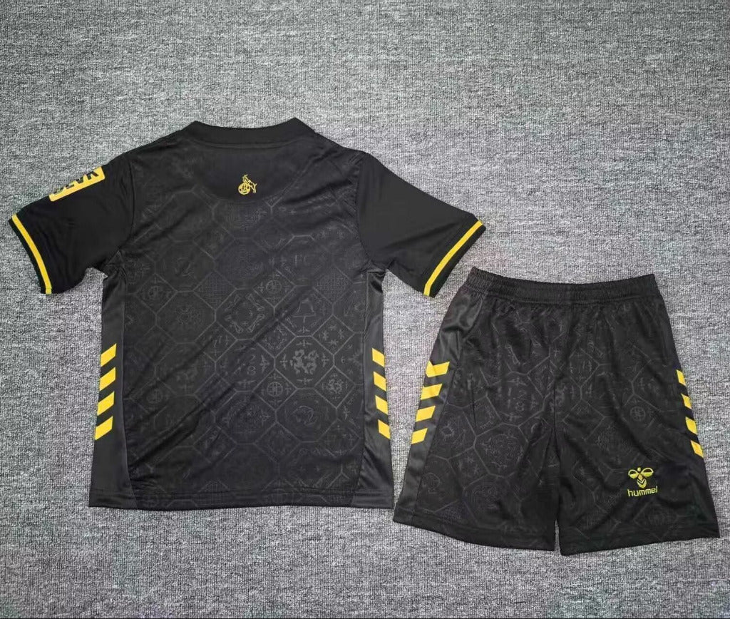 1. FC Köln 25/26 Black Third Away Kids Jersey Set