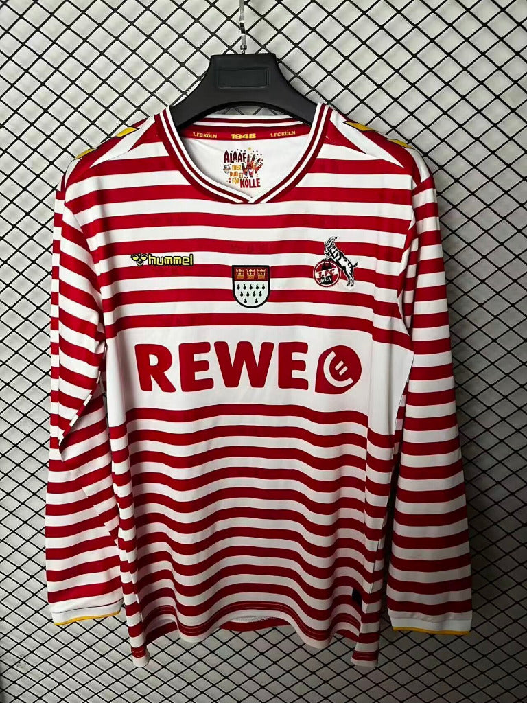1. Fc Köln 25/26 Red/White Stripes Carnival Long Sleeve Jersey