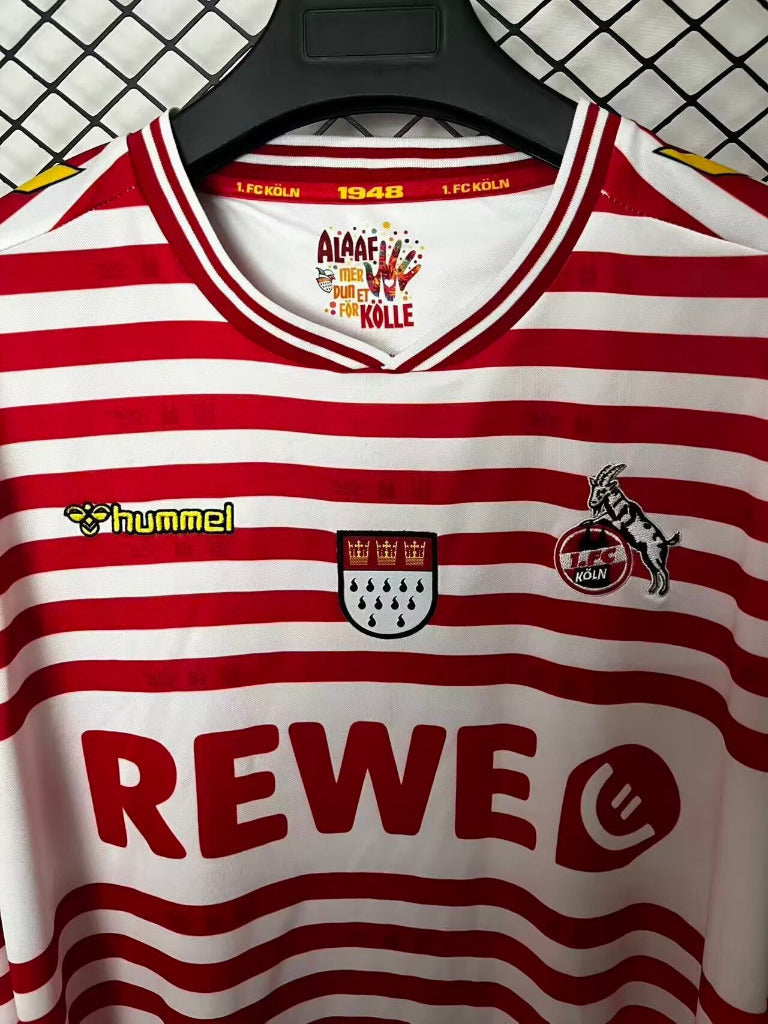 1. Fc Köln 25/26 Red/White Stripes Carnival Long Sleeve Jersey