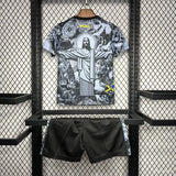 Kids Brazil Christ The Redeemer Grey Concept Jersey - Concept Kits