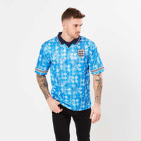 England 1990 Vintage Retro Blue Jersey - Concept Kits