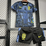 Kids Brazil Christ The Redeemer Dark Blue Concept Jersey - Concept Kits