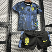 Kids Brazil Christ The Redeemer Dark Blue Concept Jersey - Concept Kits