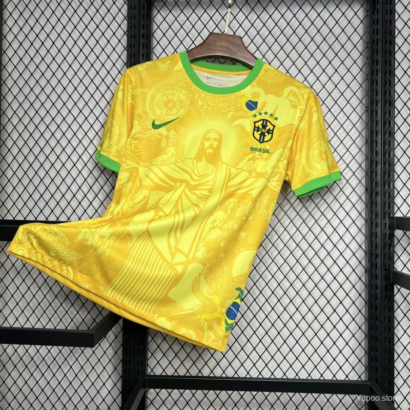 Brazil Concept Yellow Jersey "Christ The Redeemer"