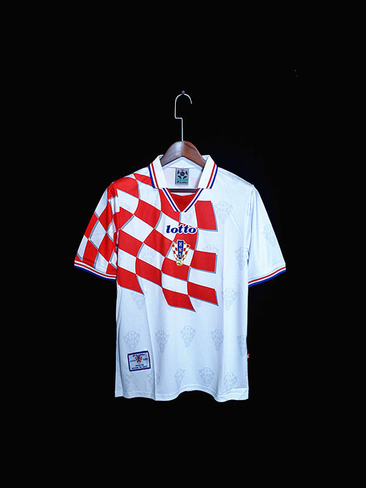 Croatia 1998 Vintage Retro Home Jersey