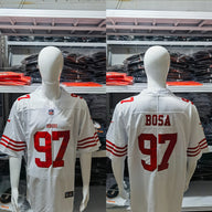 49ers 2022/23 Bosa #97 White/Red NFL Game Jersey