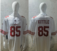 49ers 2022/23 Kittle #85 White/Red NFL Game Jersey