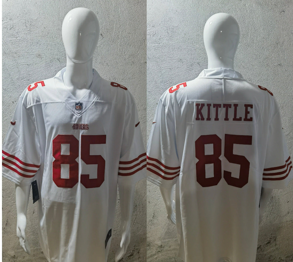 49ers 2022/23 Kittle #85 White/Red NFL Game Jersey