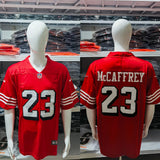 49ers 2022/23 McCaffrey #23 Red/White/Black NFL Game Jersey