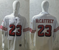 49ers 2022/23 McCaffrey #23 White/Red/Black NFL Game Jersey