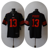 49ers 2022/23 Purdy #13 Black/Red NFL Game Jersey