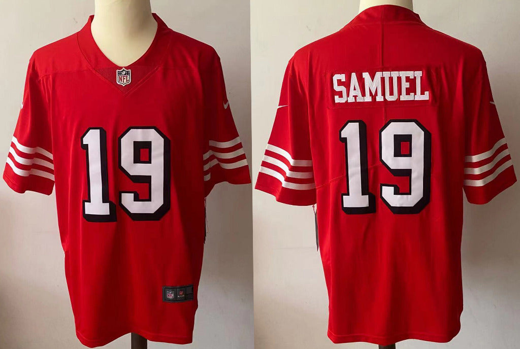 49ers 2022/23 Samuel #19 Black/White/Red NFL Game Jersey
