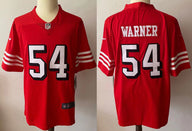 49ers 2022/23 Warner #54 Red/White/Black NFL Game Jersey