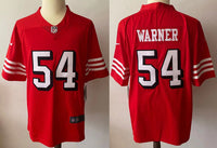 49ers 2022/23 Warner #54 Red/White/Black NFL Game Jersey