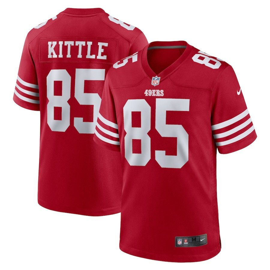 49ers 2023/24 Kittle #85 Red/White NFL Game Jersey