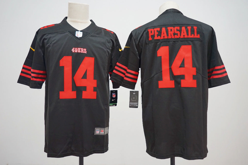 49ers 2023/24 Pearsall #14 Black/Red NFL Game Jersey