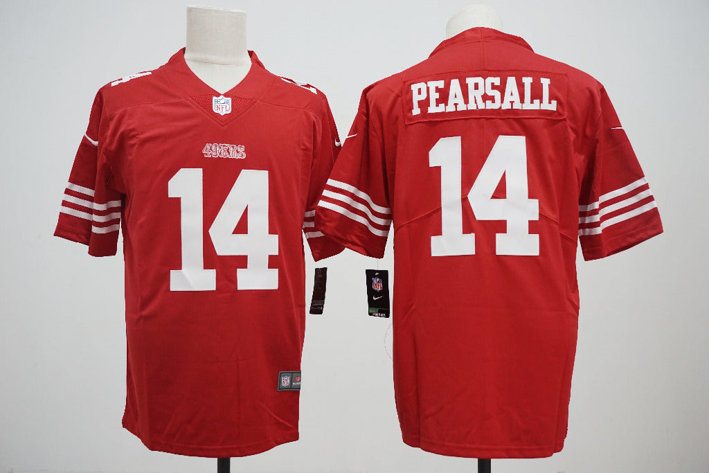 49ers 2023/24 Pearsall #14 Red/White NFL Game Jersey