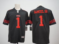 49ers 2023/24 Samuel SR #1 Black/Red NFL Game Jersey