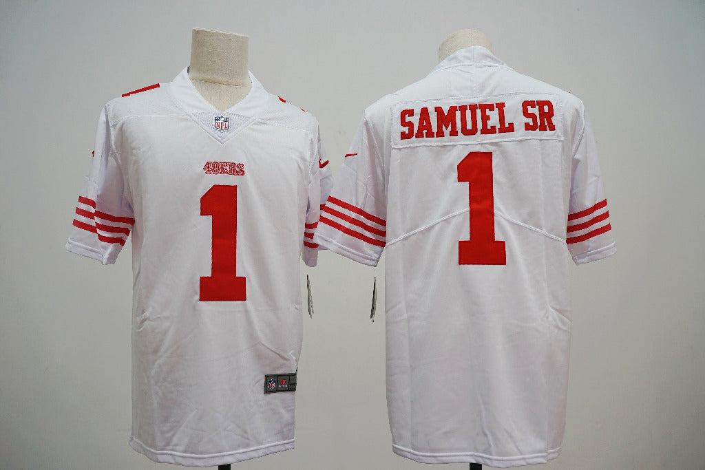 49ers 2023/24 Samuel SR #1 White/Red NFL Game Jersey