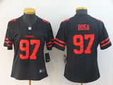 49ers 21/22 Bosa #97 Black/Red Women NFL Jersey