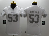 49ers 21/22 Bowman #53 White/Gray Women NFL Jersey