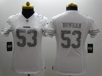 49ers 21/22 Bowman #53 White/Gray Women NFL Jersey