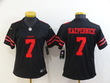 49ers 21/22 Kaepernick #7 Black/Red Women NFL Jersey