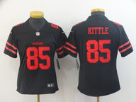 49ers 21/22 Kittle #85 Black/Red Women NFL Jersey