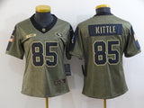 49ers 21/22 Kittle #85 Green/Navy Women NFL Jersey