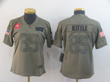 49ers 21/22 Kittle #85 Olive Women NFL Jersey