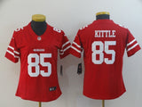 49ers 21/22 Kittle #85 Red/White Women NFL Jersey