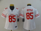 49ers 21/22 Kittle #85 White/Red Women NFL Jersey