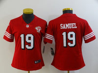 49ers 21/22 Samuel #19 Red/White/Black Women NFL Jersey