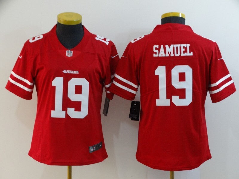 49ers 21/22 Samuel #19 Red/White Women NFL Jersey