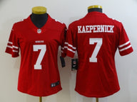 49ers 23/24 Kaepernick #7 Red/White Women NFL Jersey