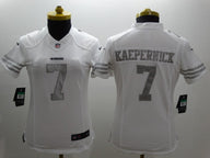 49ers 23/24 Kaepernick #7 White/Gray Women NFL Jersey