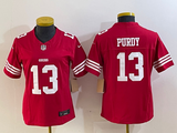 49ers 23/24 Purdy #13 Red/White Women NFL Jersey