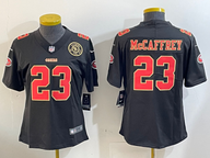 49ers 24/25 McCaffrey #23 Black/Red/Yellow Women NFL Jersey