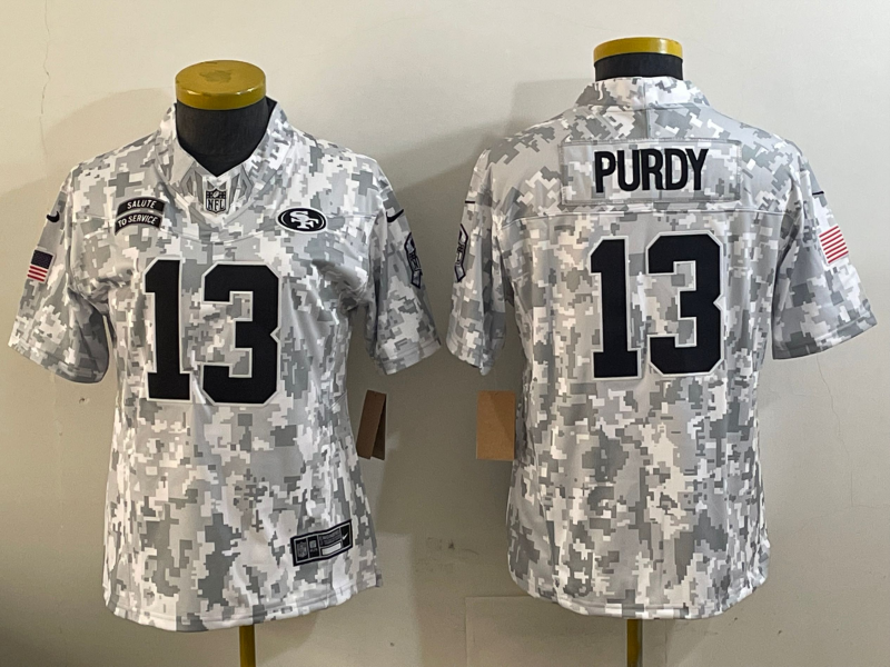 49ers 24/25 Purdy #13 Arctic Camo Women NFL Jersey