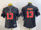 49ers 24/25 Purdy #13 Black/Red/Yellow Women NFL Jersey