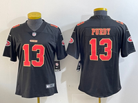 49ers 24/25 Purdy #13 Black/Red/Yellow Women NFL Jersey
