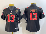 49ers 24/25 Purdy #13 Black/Red/Yellow Women NFL Jersey
