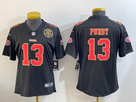 49ers 24/25 Purdy #13 Black/Red/Yellow Women NFL Jersey