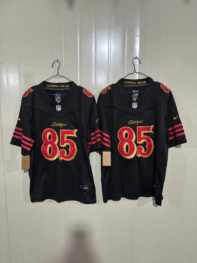 49ers 25/26 George Kittle #85 Black Jersey