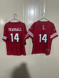 49ers 25/26 Pearsall #14 Red Game Kids Jersey