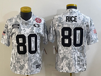 49ers 25/26 Rice #80 Black/Red/Yellow Women NFL Jersey