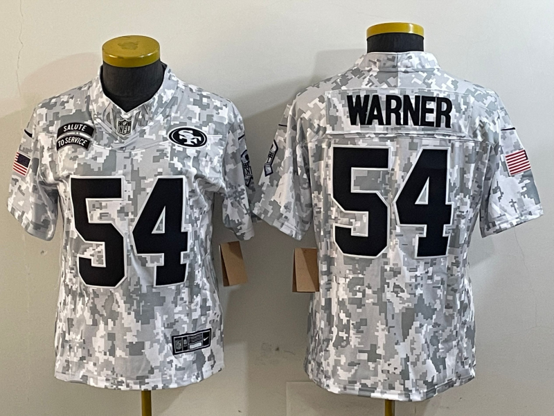 49ers 25/26 Warner #54 Arctic Camo Women NFL Jersey