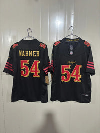 49ers 25/26 Warner #54 Black Jersey