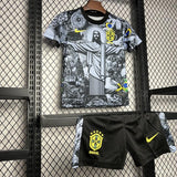 Kids Brazil Christ The Redeemer Grey Concept Jersey - Concept Kits
