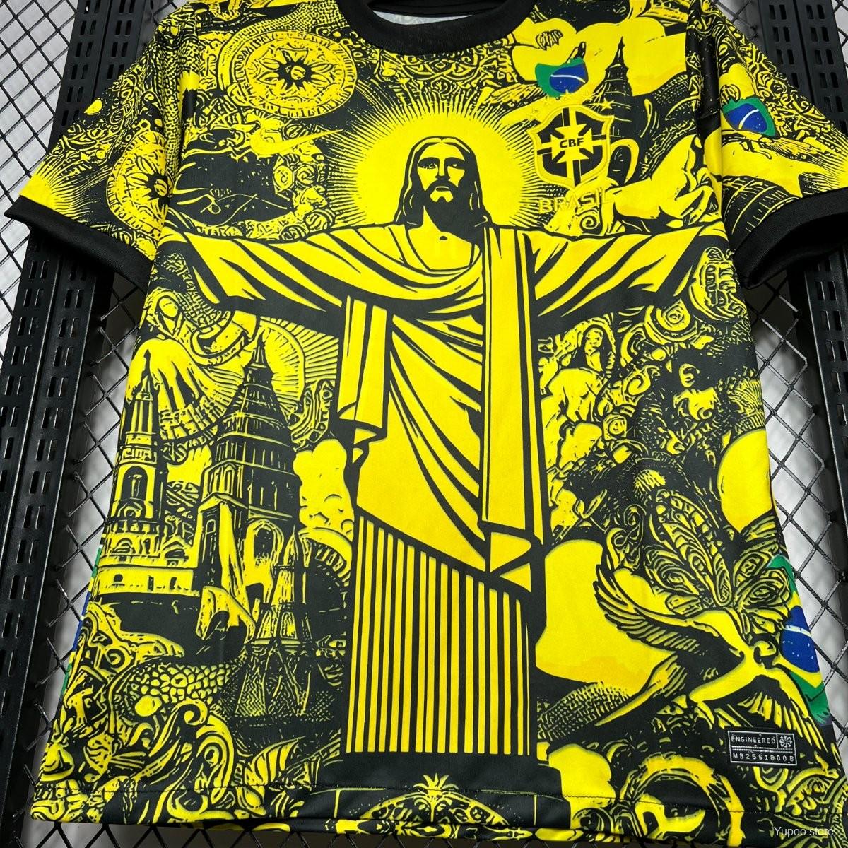 Brazil Special Concept Yellow Jersey "Christ The Redeemer"